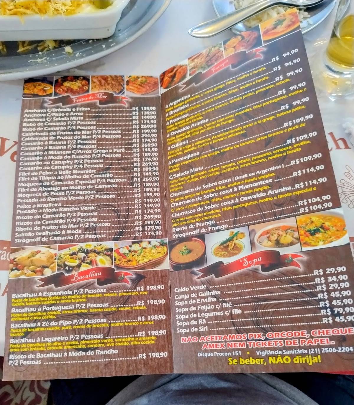 Restaurante Rancho Verde cardápio