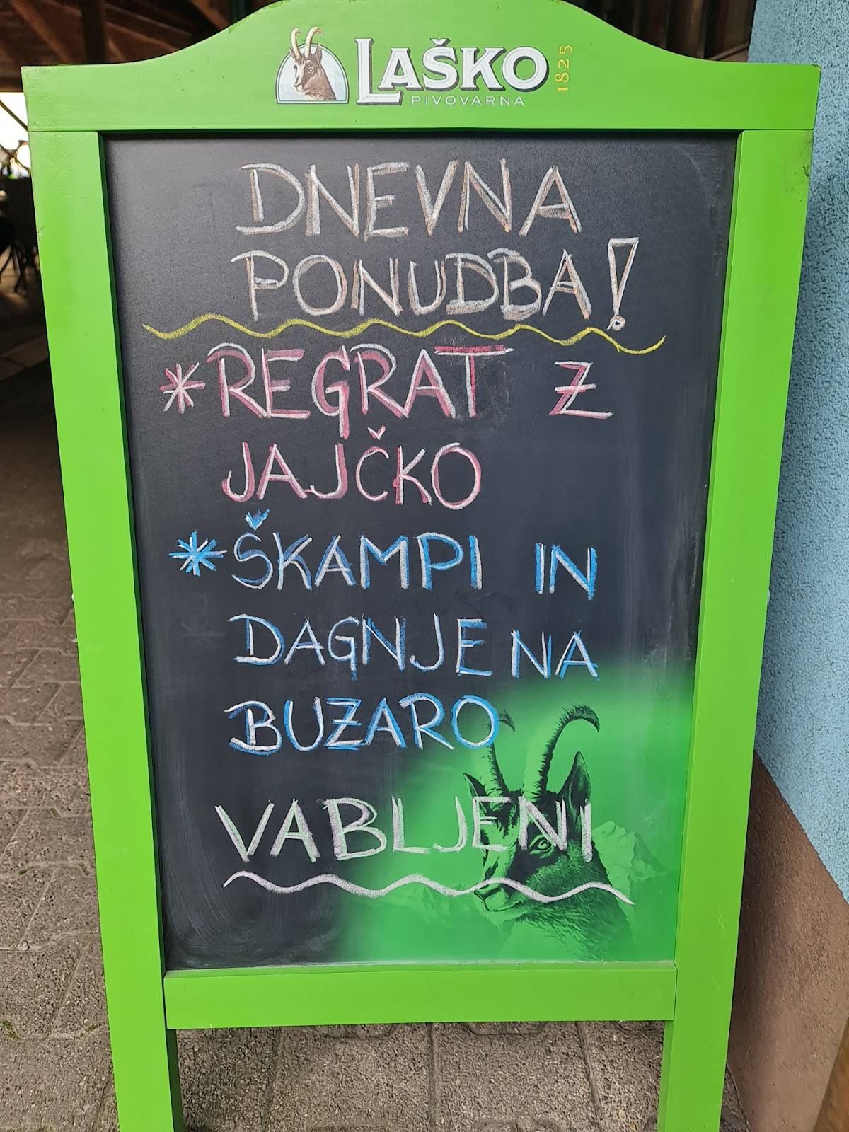 Menu di Ribji Bistro, restavracija z morsko hrano 