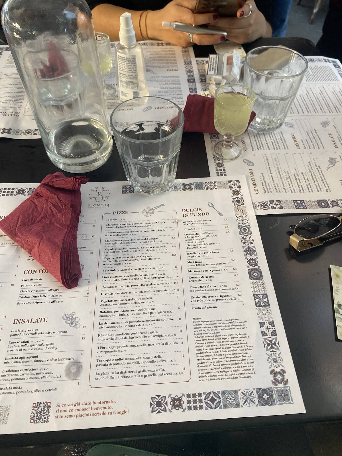 Menu di Rione 13 Ristorante 