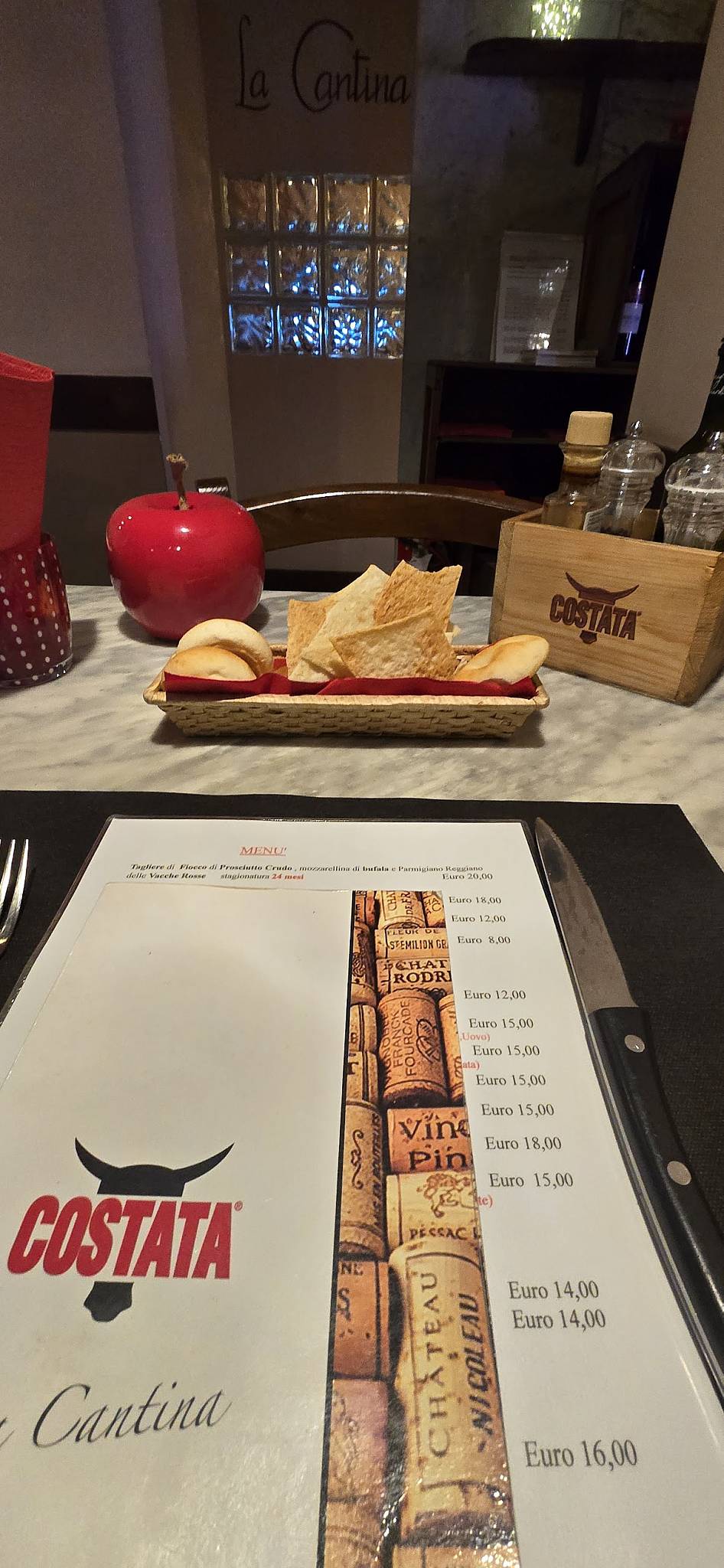 Menu de Osteria in Alba