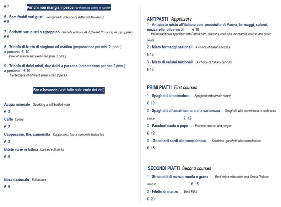 Menu di Sandalia 