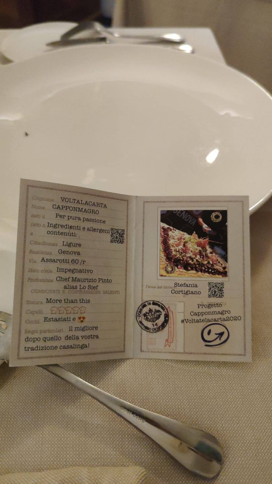 Menu di Ristorante Voltalacarta 