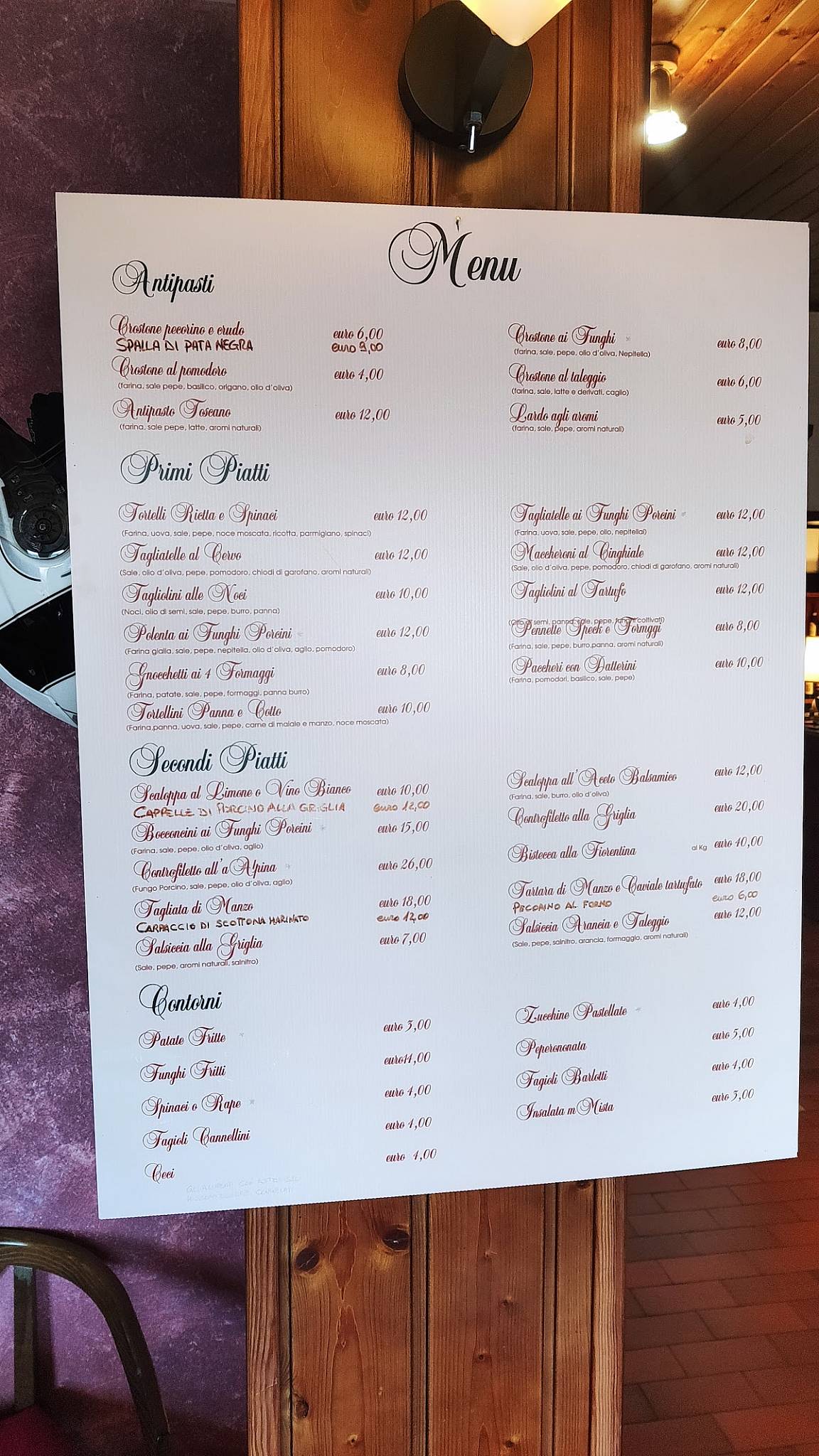 Menu di Ristorante da Pierone 