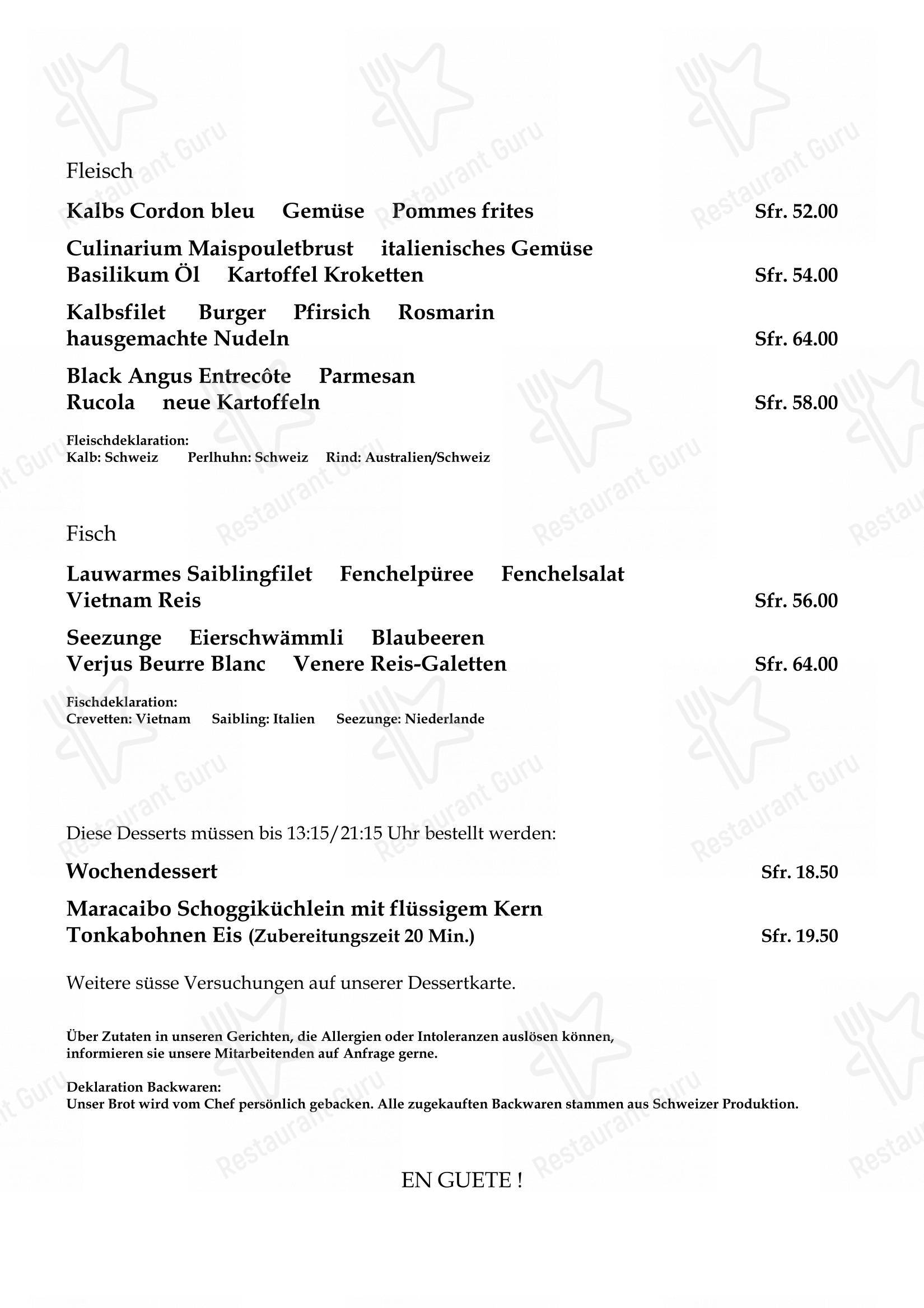 Коктейльная карта per Restaurant Rössli in Bad Ragaz