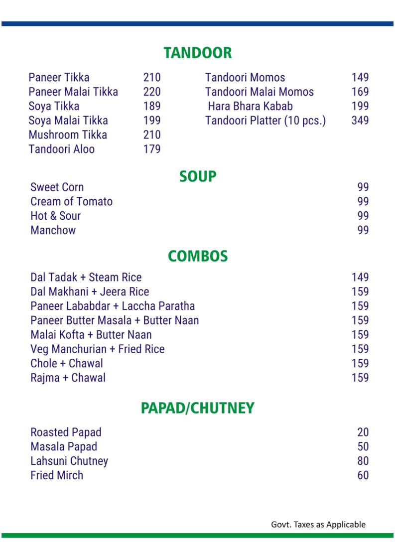 Saifai Dreams - Cafe & Restaurant menu