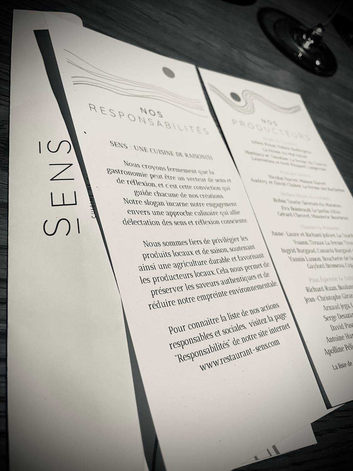 Menu de Sens