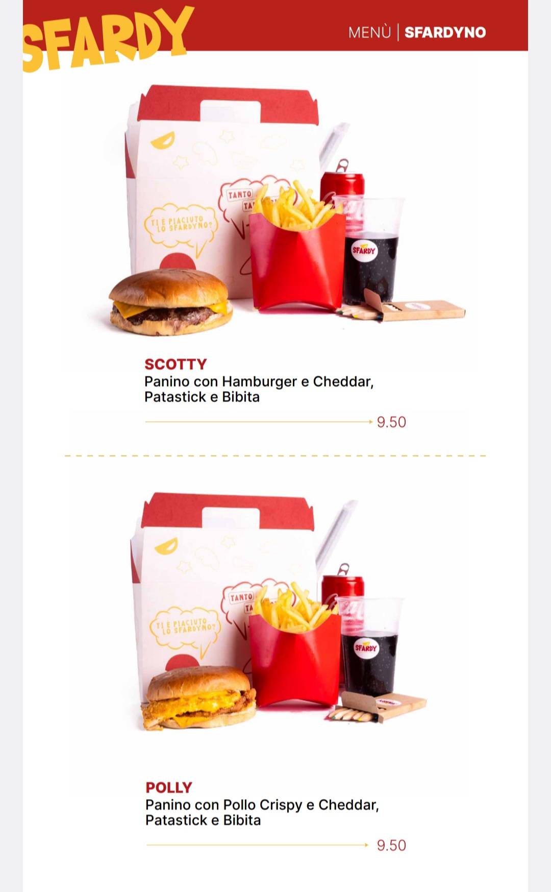 Menu di Sfardy 