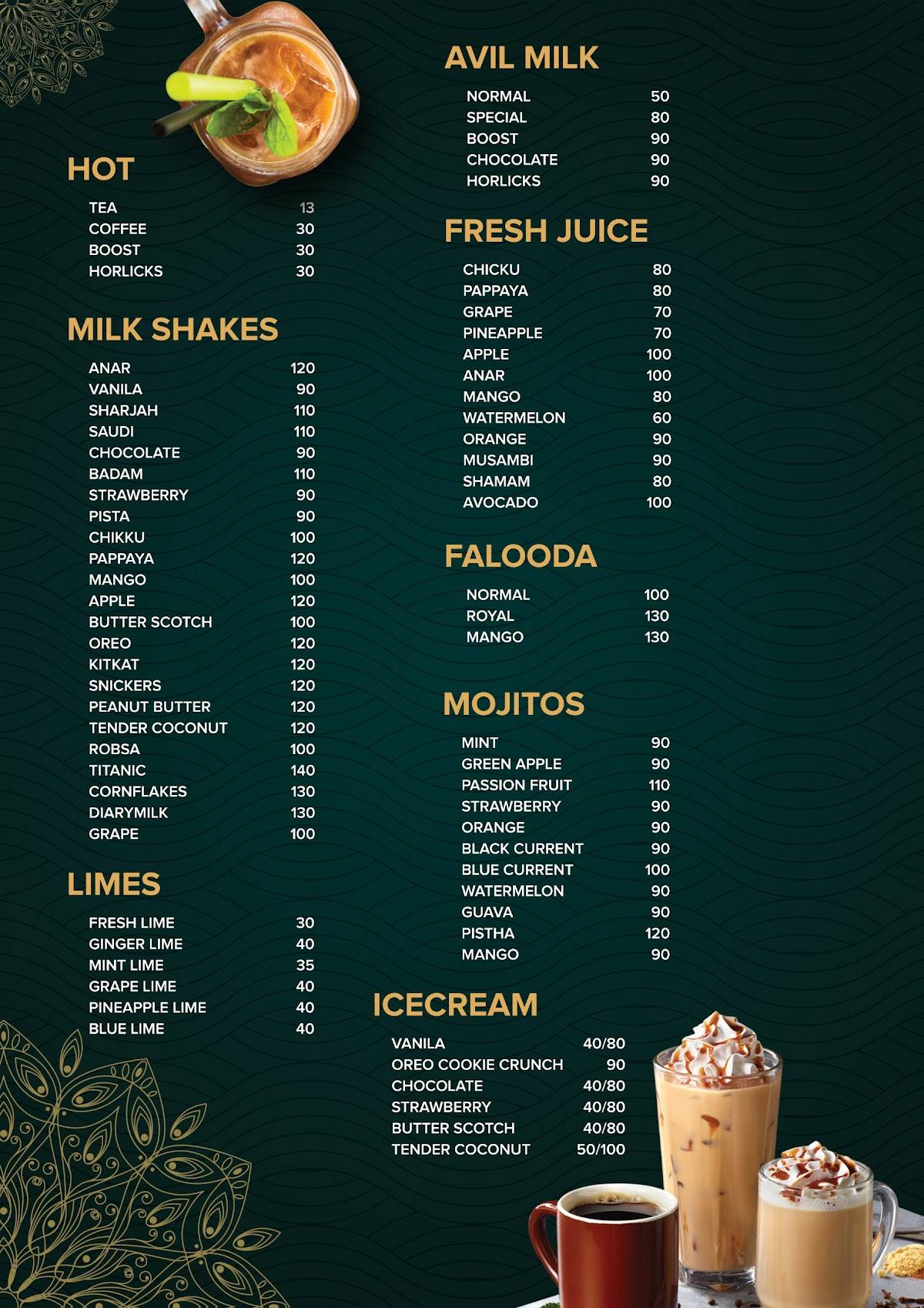 SilverStar Family Restaurant menu