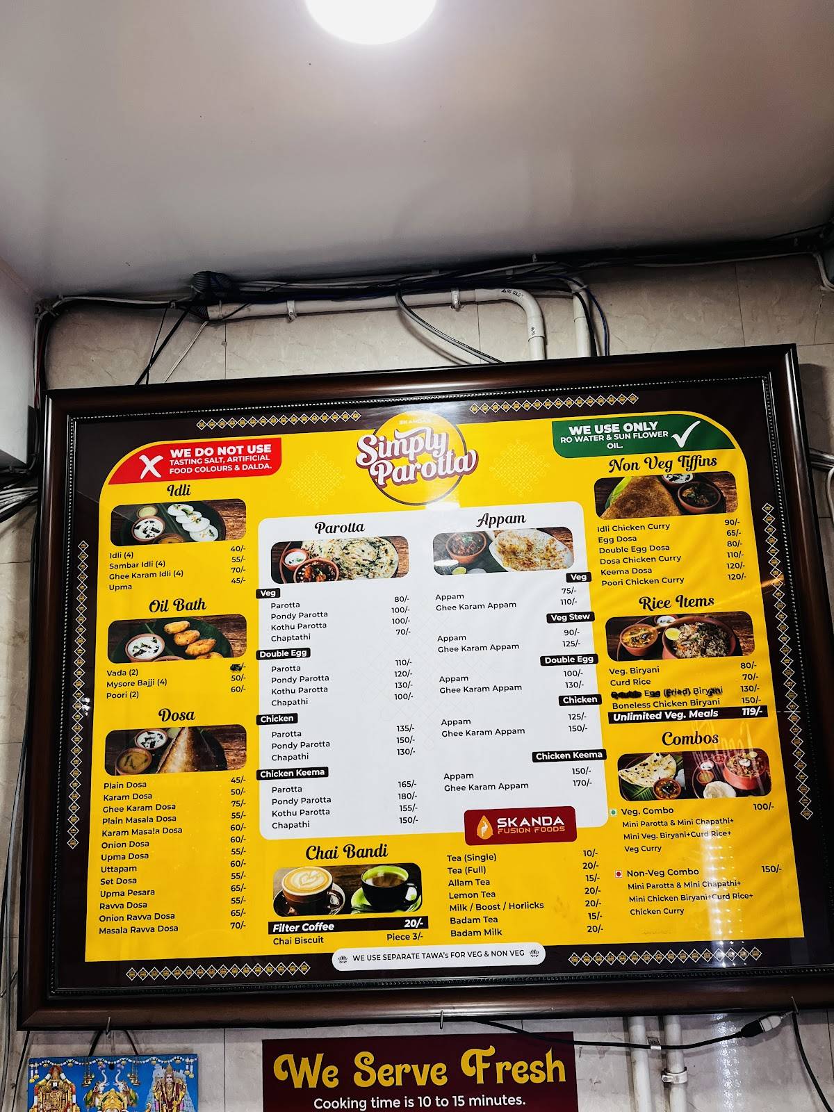 Simply Parotta by Skanda's menu