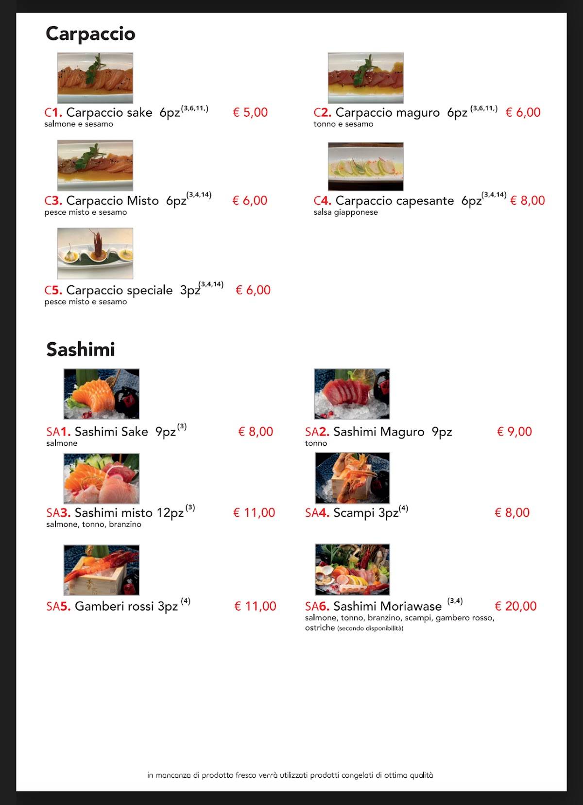 Menu di Sushi Fo 