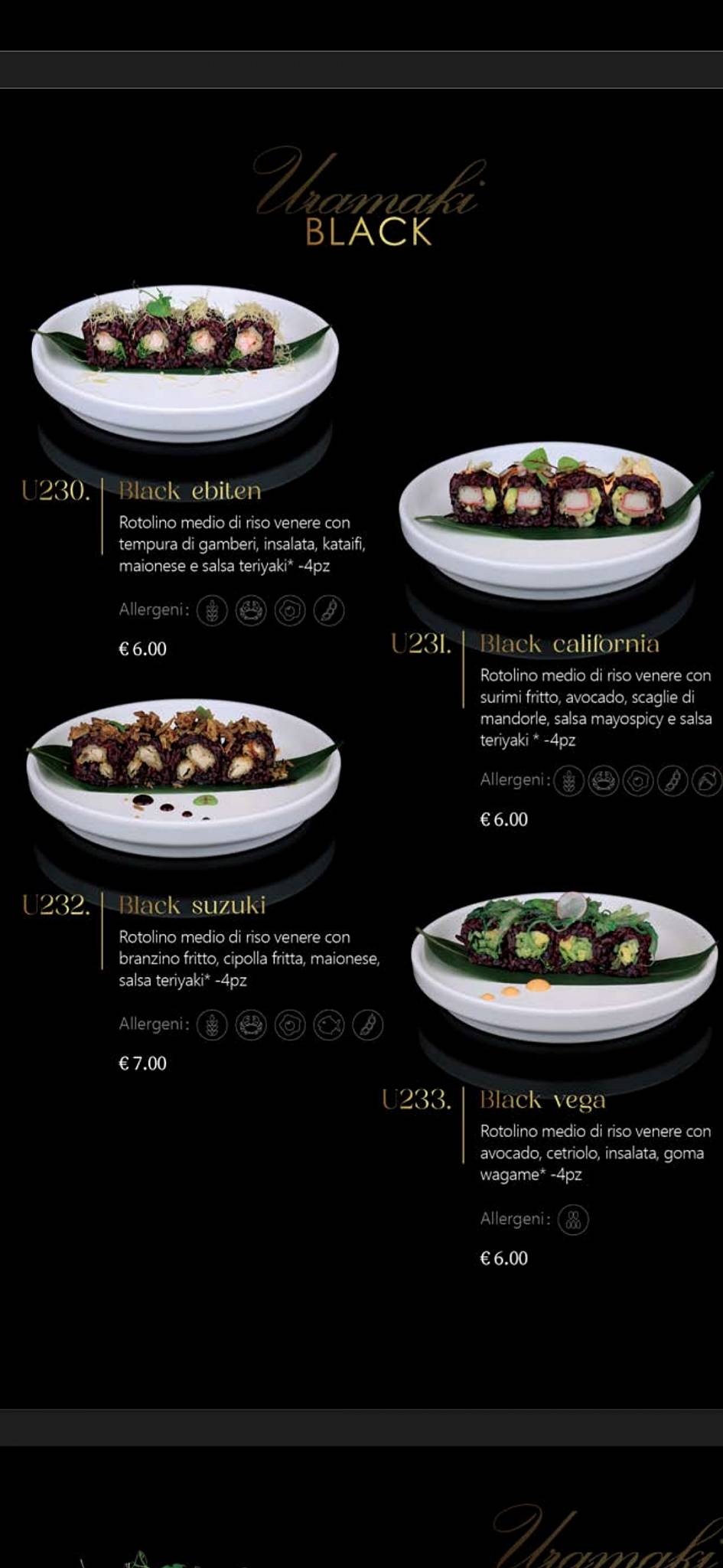Menu di Sushi Ho 