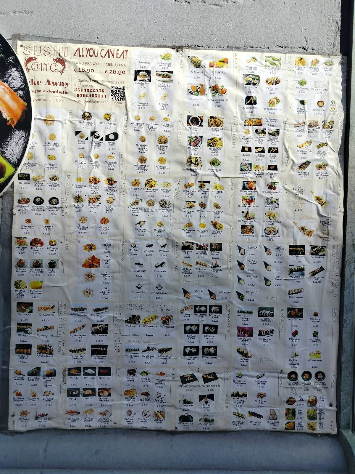 Menu di Sushi One 