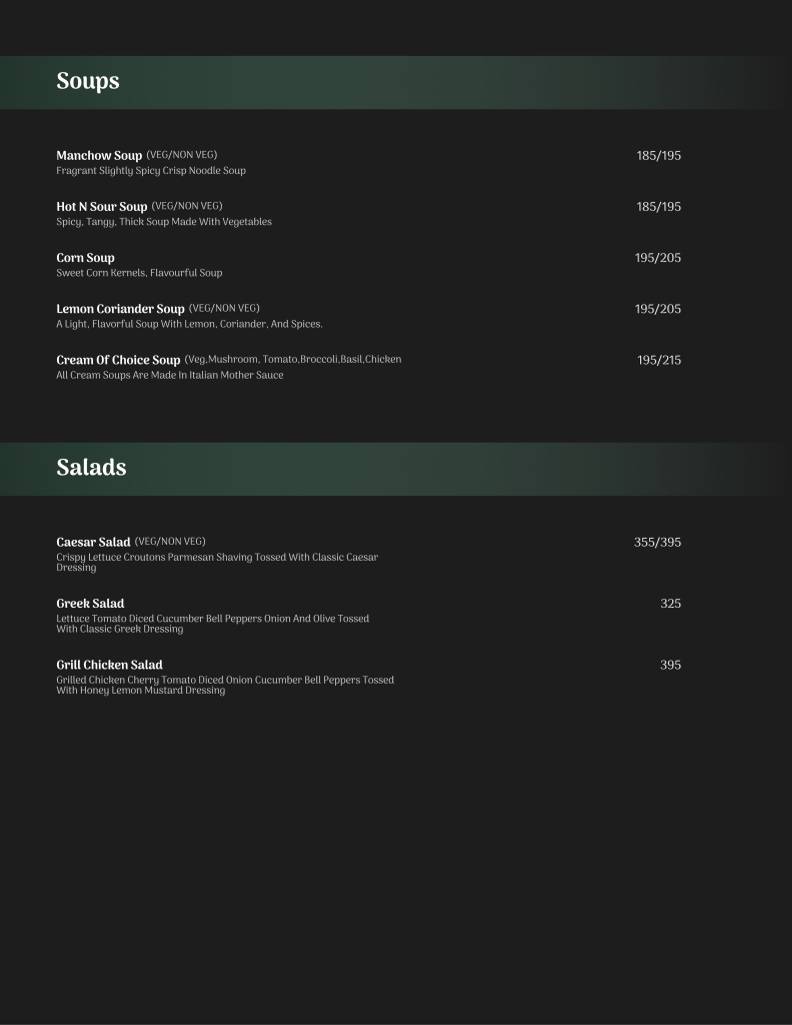 Syla Terrace Kitchen & Bar menu