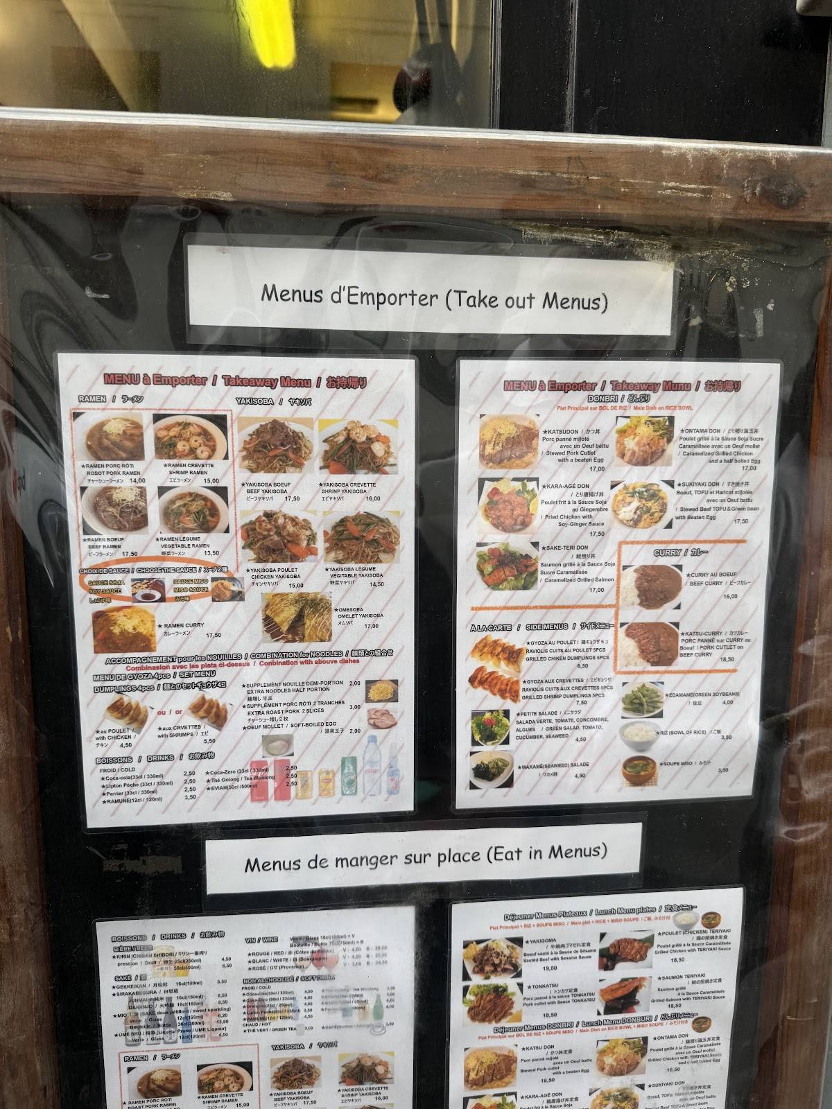 Menu de Taisho ken