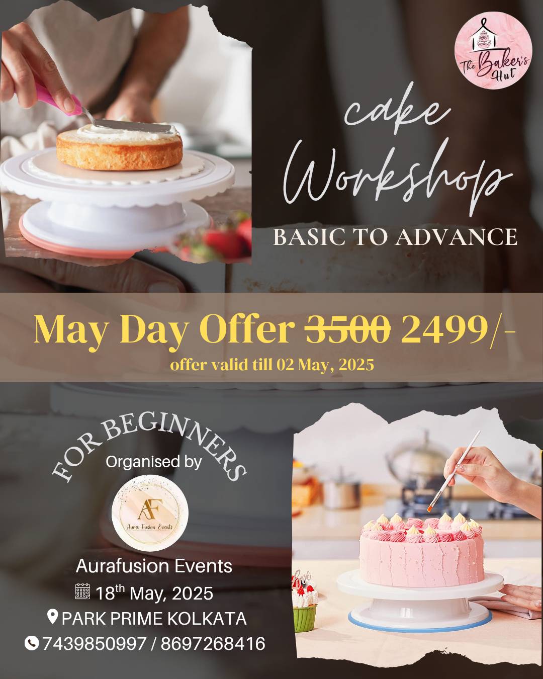 The Baker's Hut - Howrah Kolkata Home bakery Customize Cakes & Hampers Cake Workshop menu