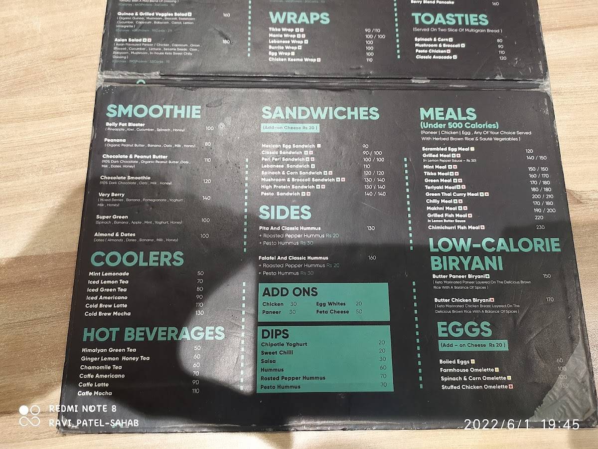 The Fit Kitchen Co. menu