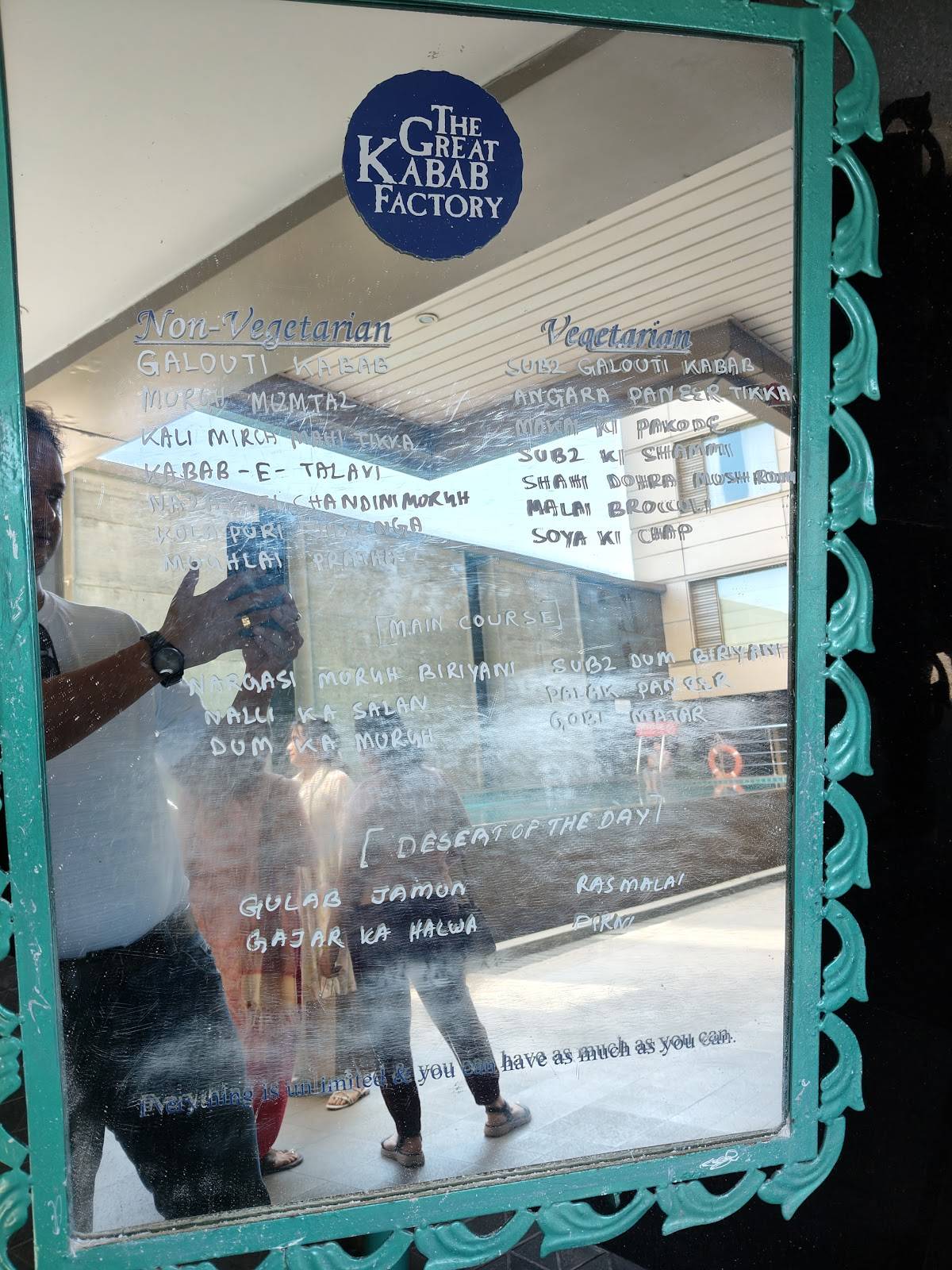 The Great Kabab Factory - Radisson Blu Egmore menu