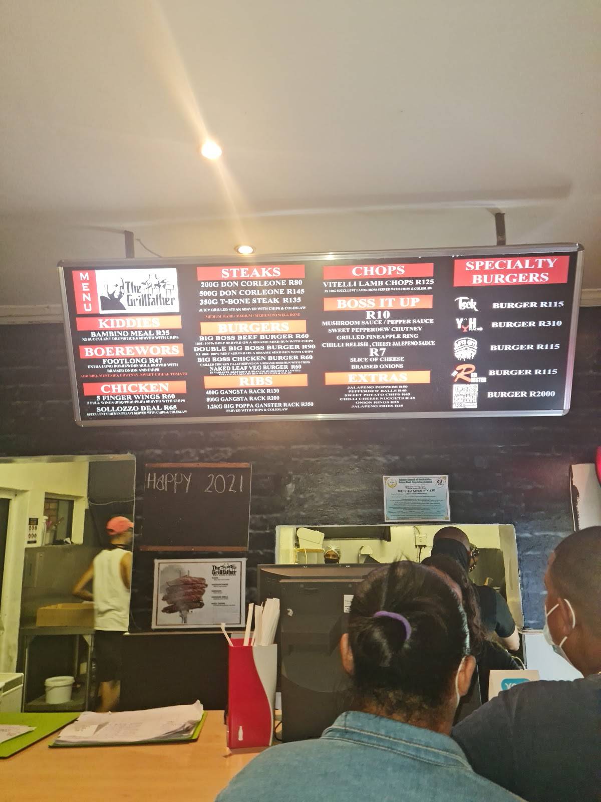 Menu at The Grillfather Mitchells Plain restaurant, Cape Town