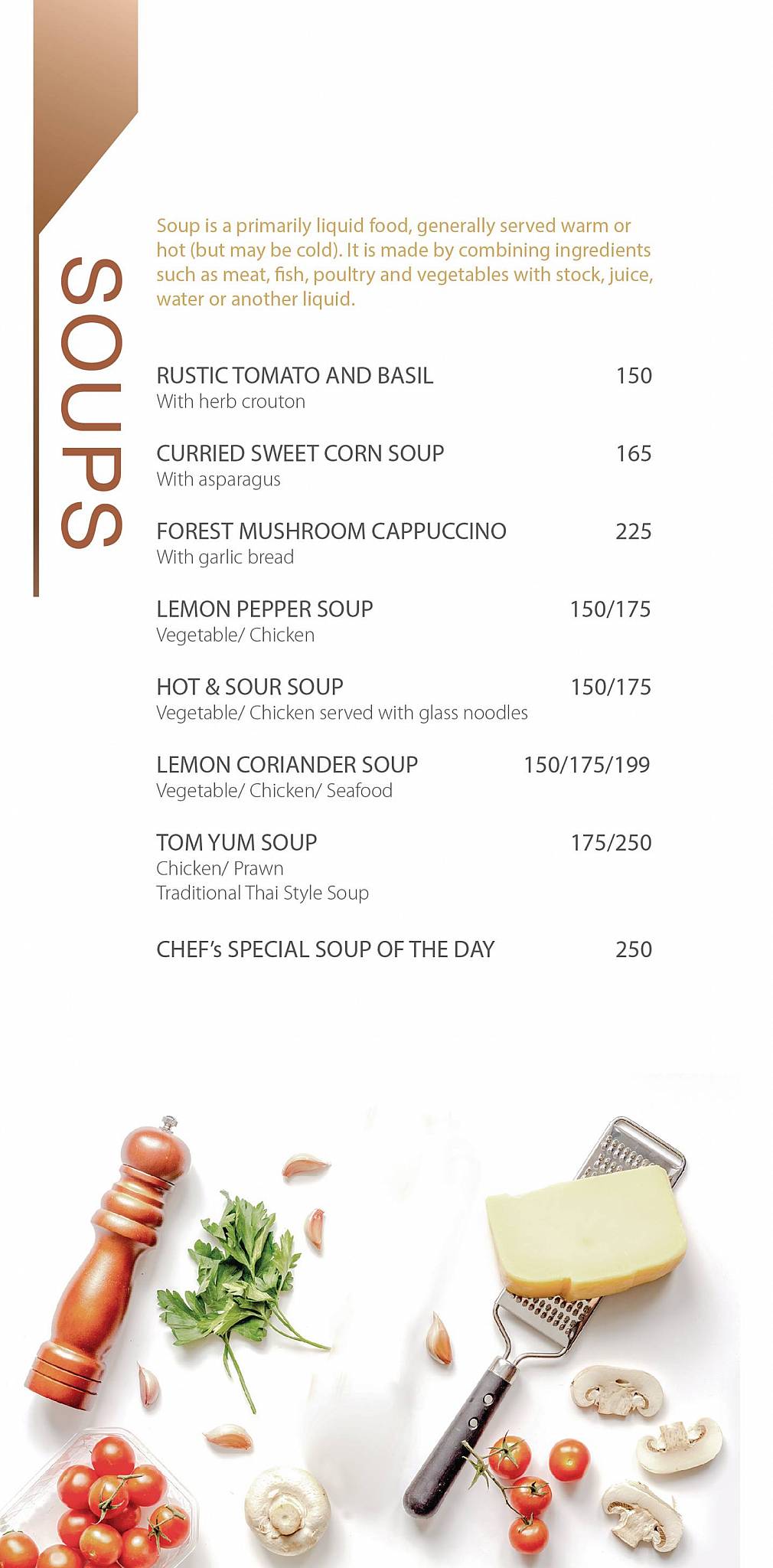 The Kitchen menu