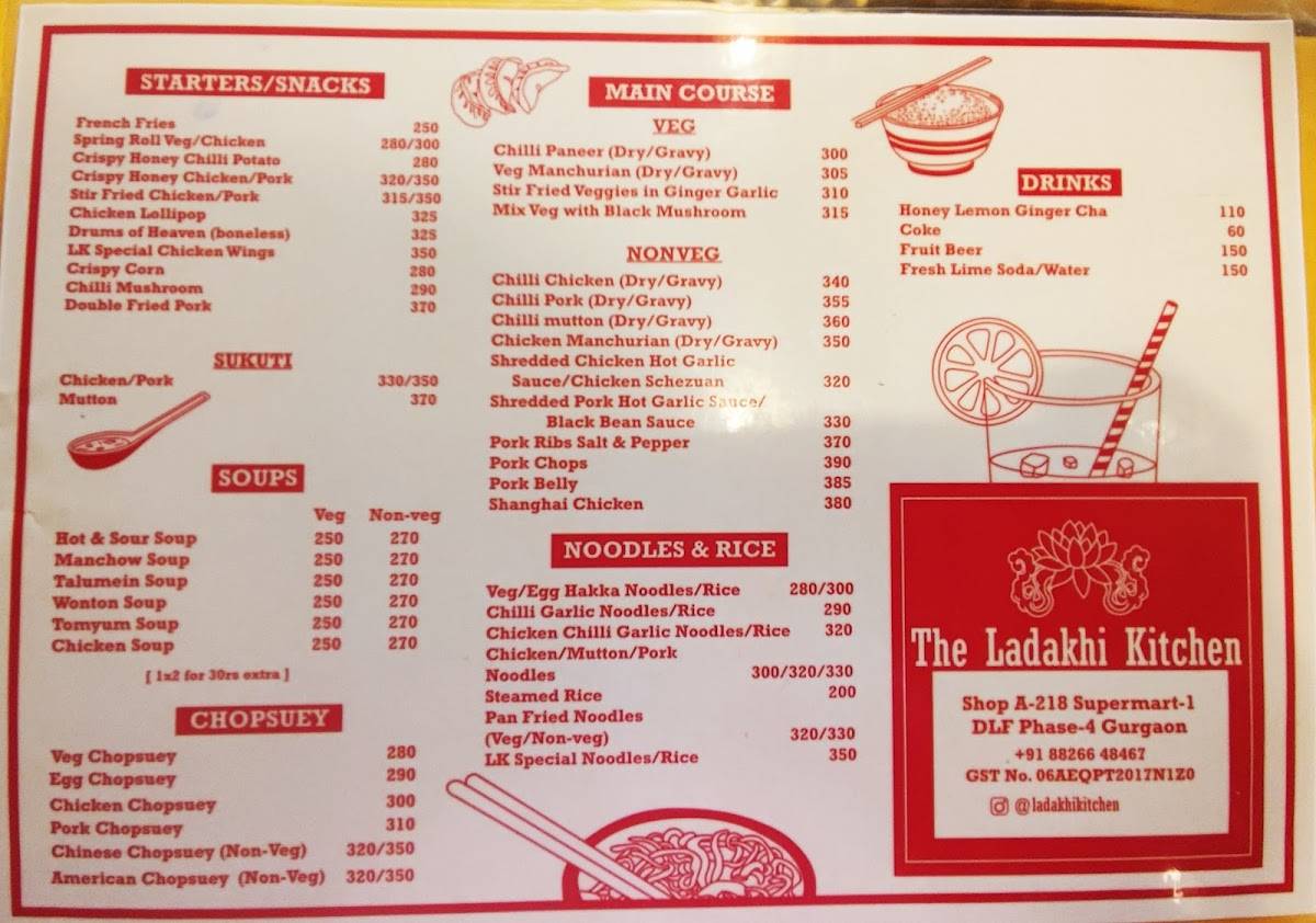 The Ladakhi Kitchen menu