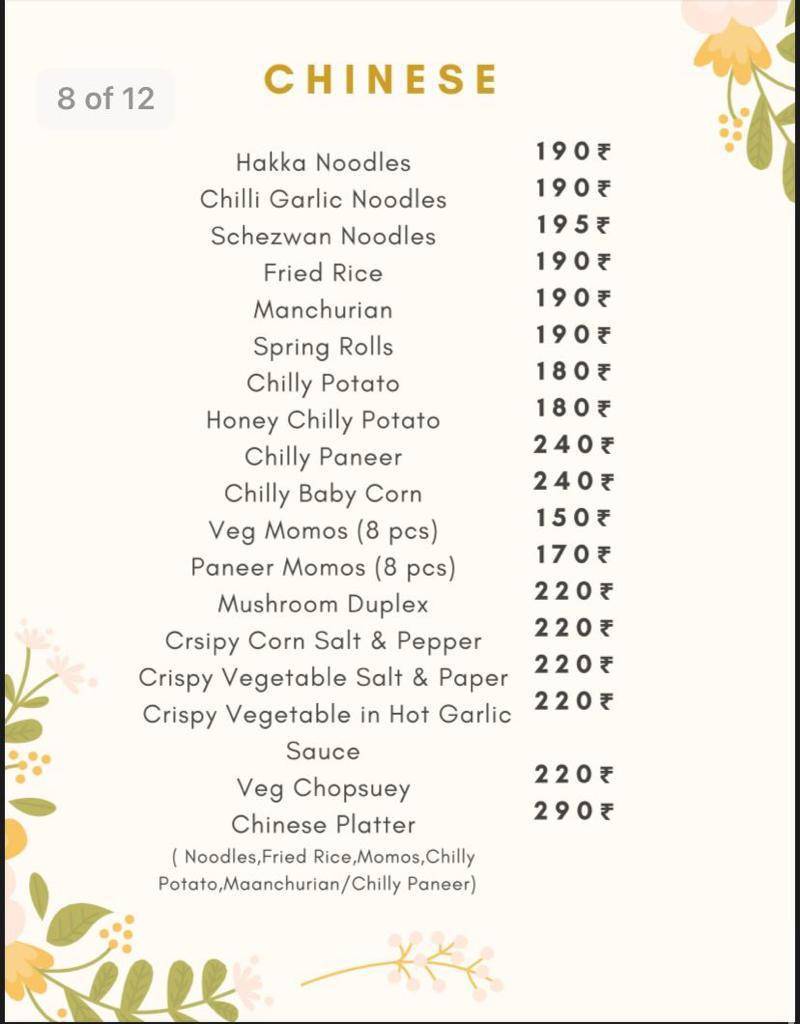 THE MASALA PARCEL by Meeta Sharma menu