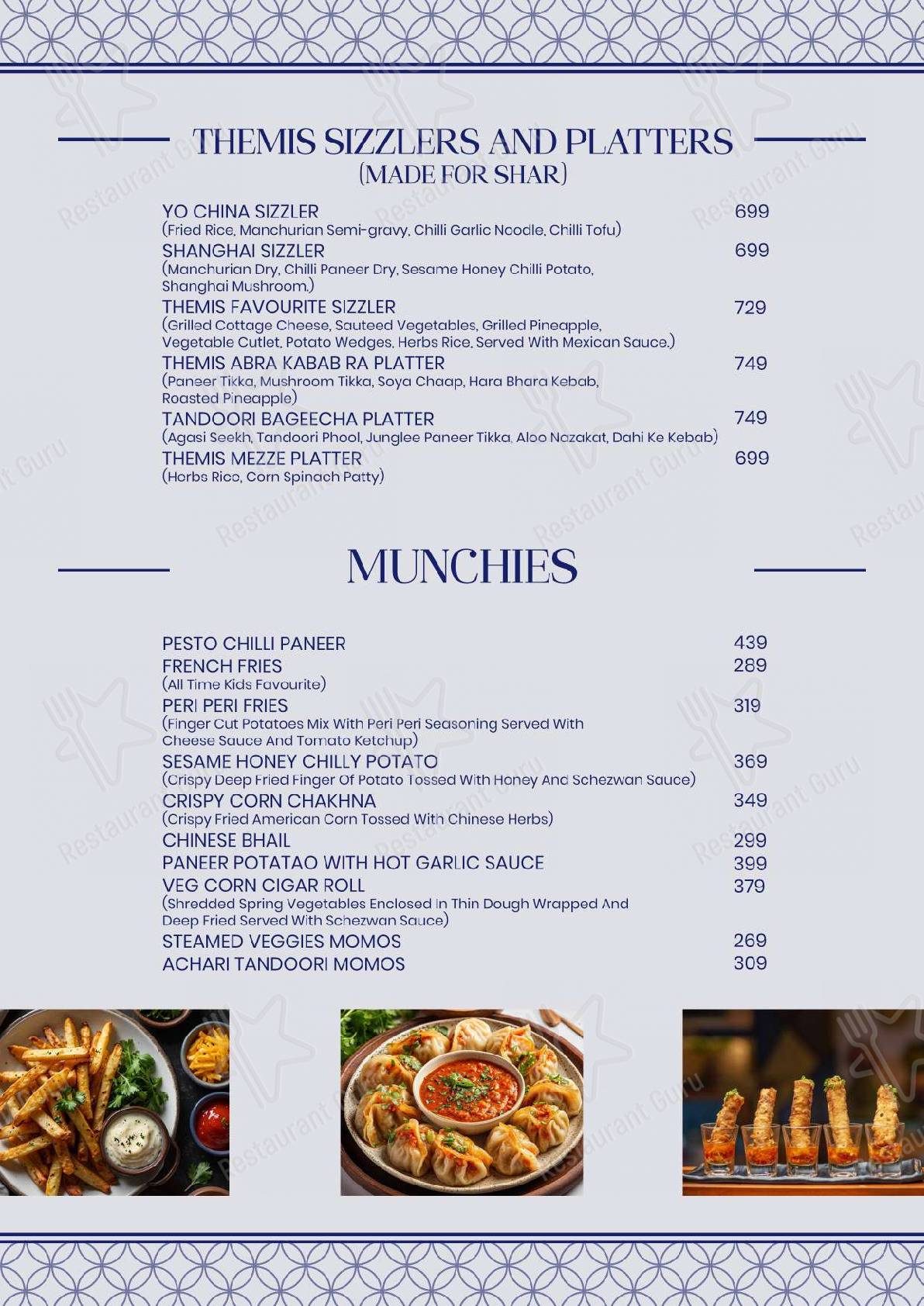 Menu for the Themis Greek House BYOB, Murthal restaurant