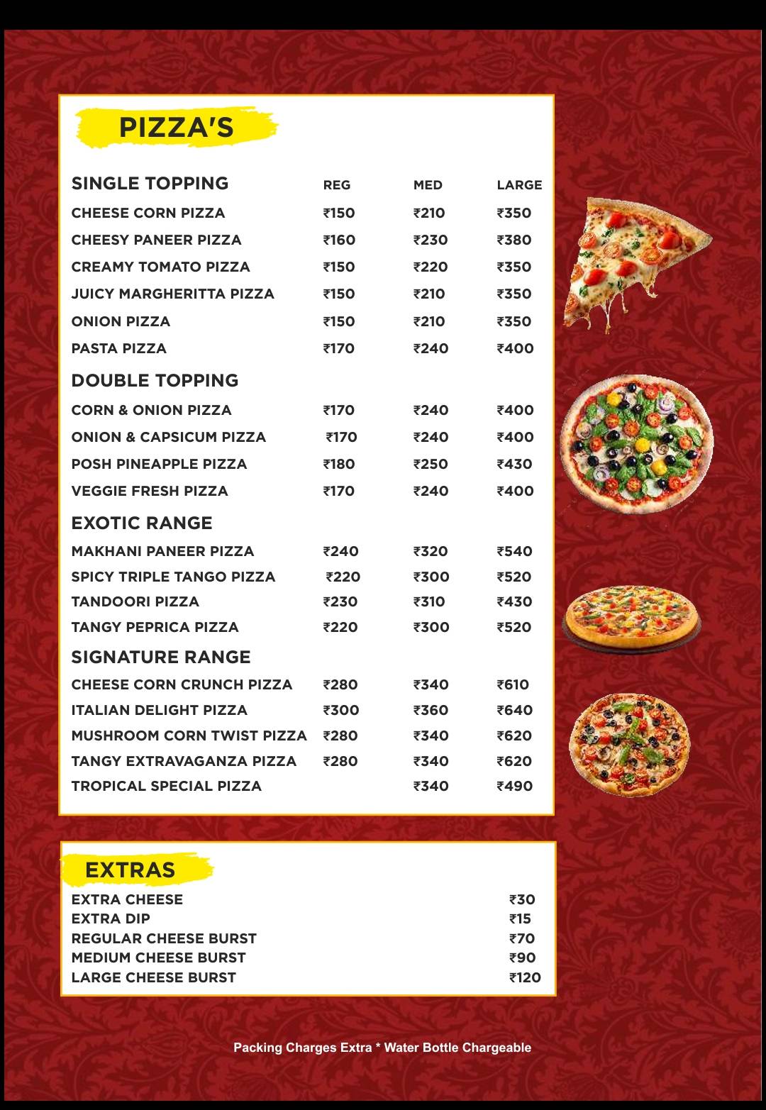 Tropical Cafe & Creamery menu
