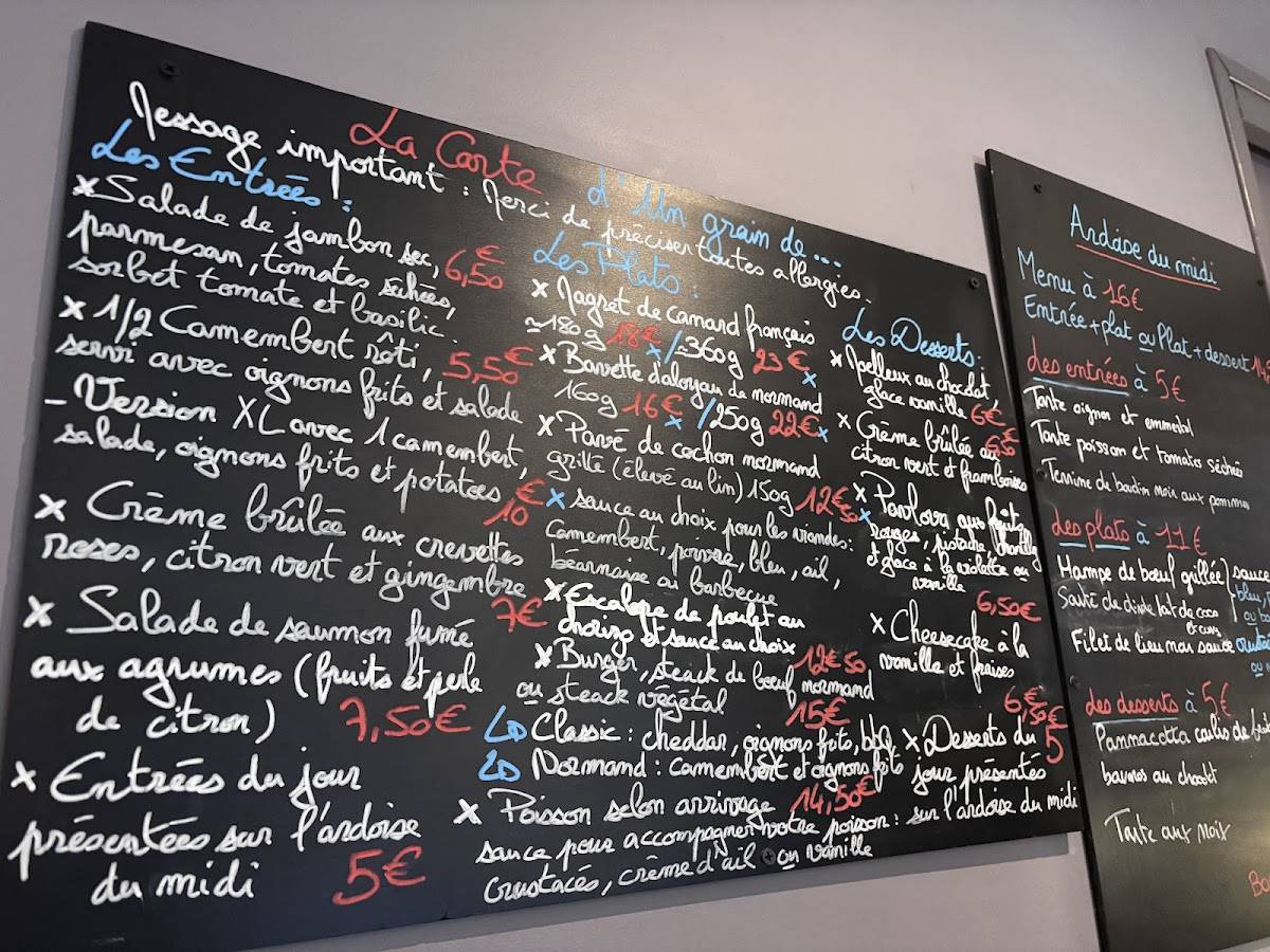 Menu de Un Grain de...