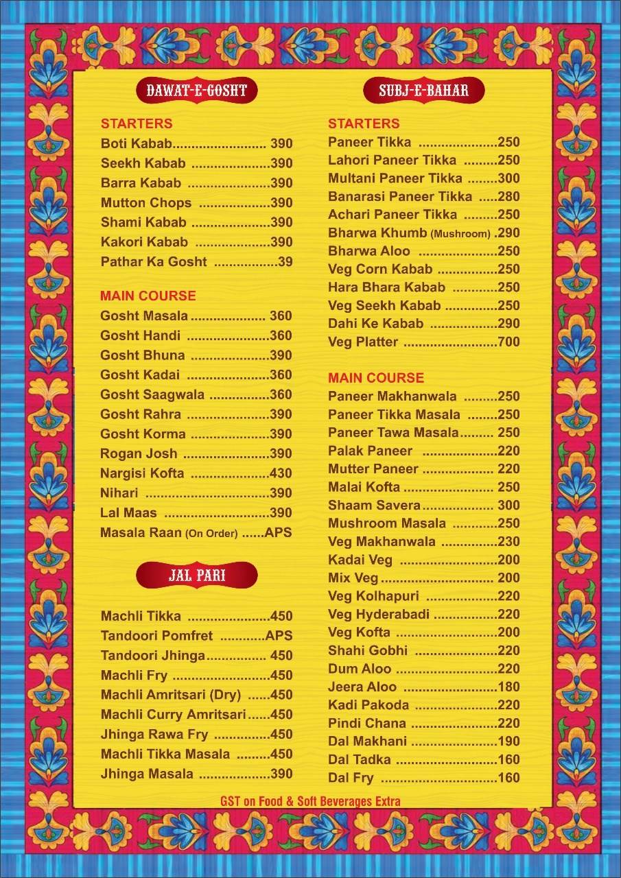Urban Turban menu