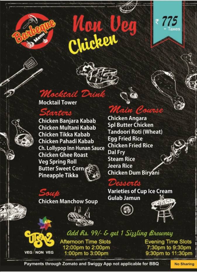 Utsav - The Barbeque Restaurant menu