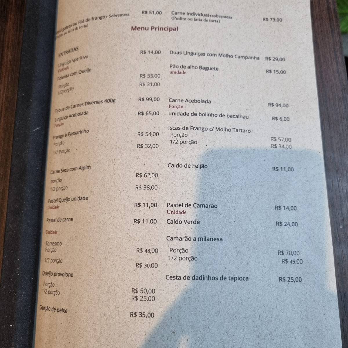 Villar Restaurante & Pizzaria - (Copacabana) cardápio