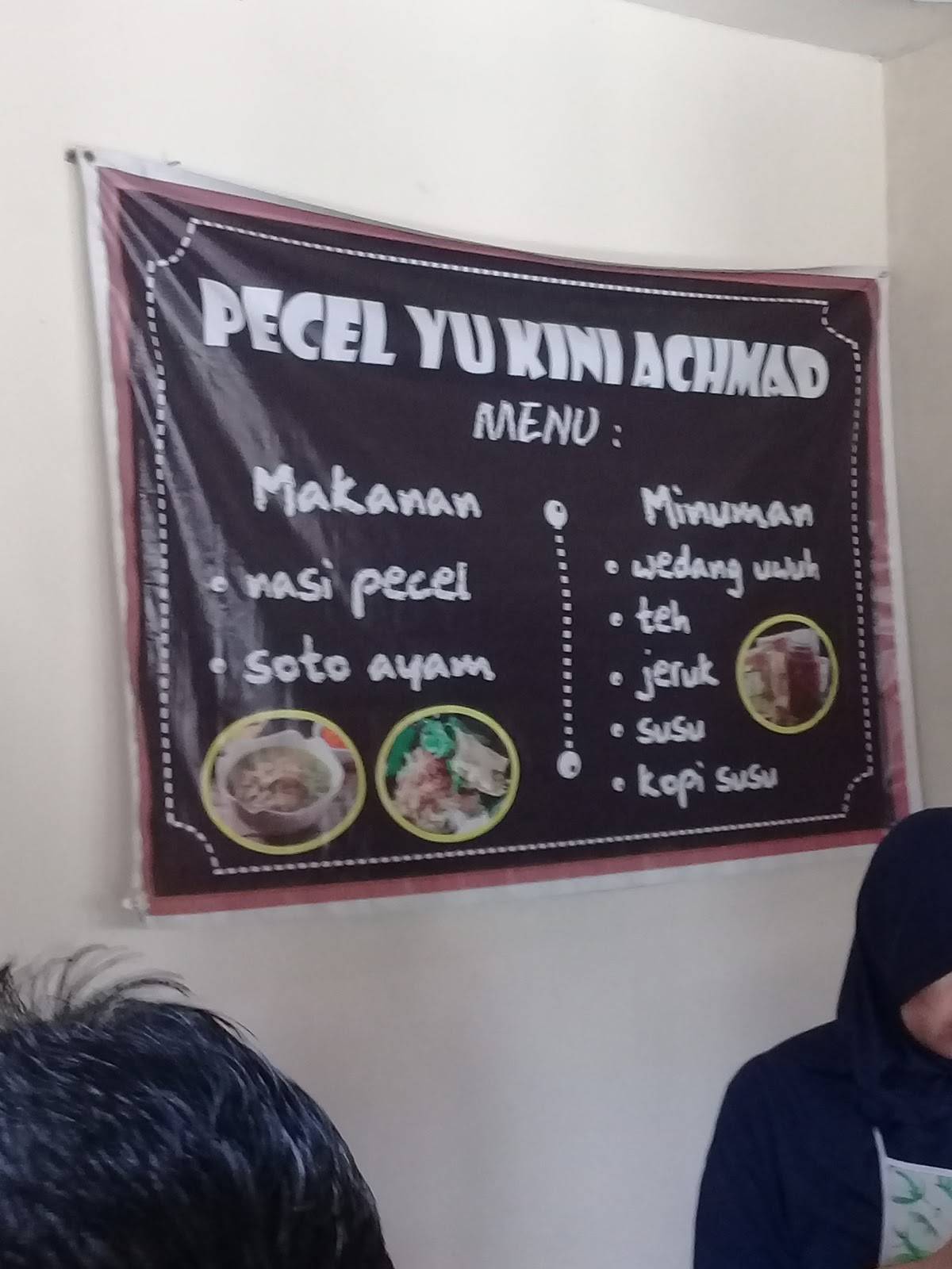 Carta Del Restaurante Warung Makan Nasi Pecel Yu Kini Achmad Susukan