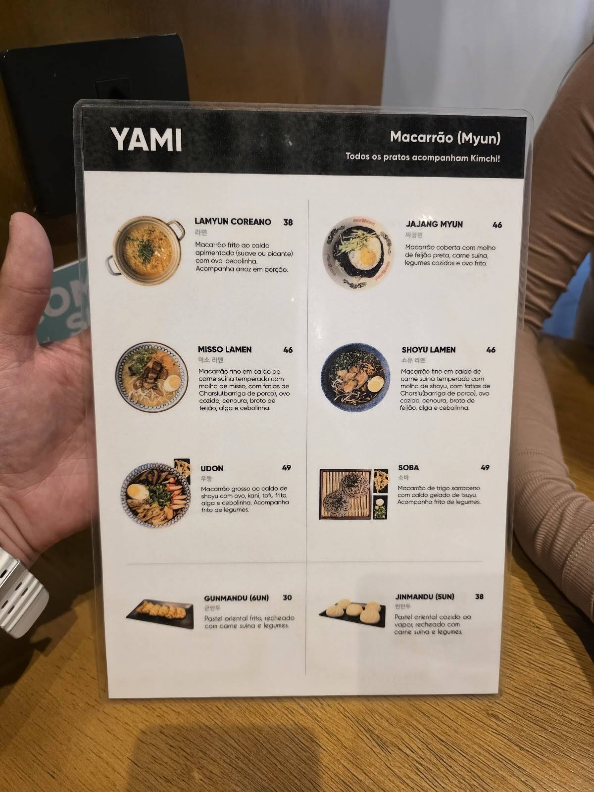 Yami Asian Food cardápio