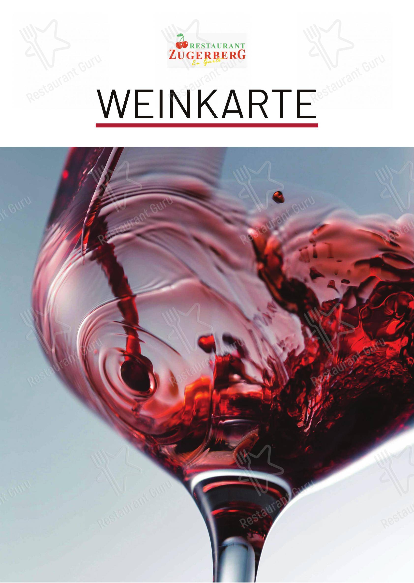 Menu di Restaurant Zugerberg - Menu