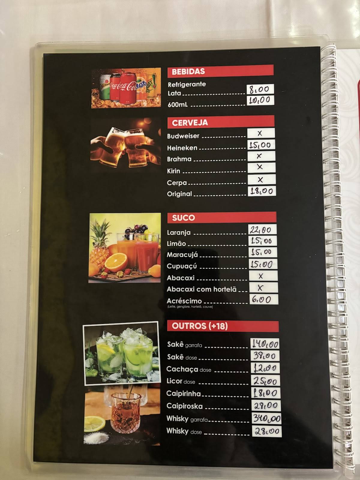 Toyo Comida Oriental cardápio