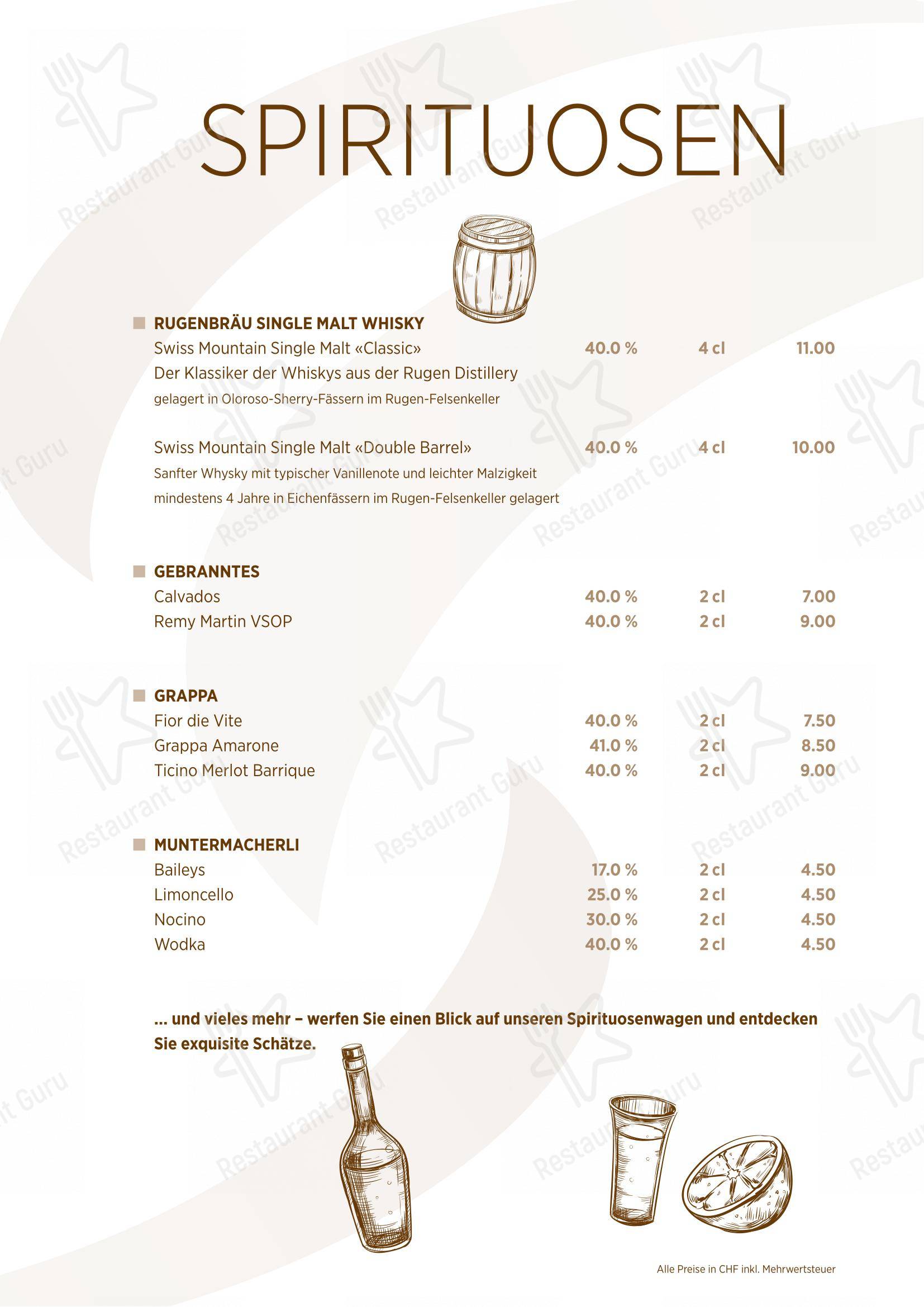 Menu di Restaurant zum CHOCHTOPF - 菜单