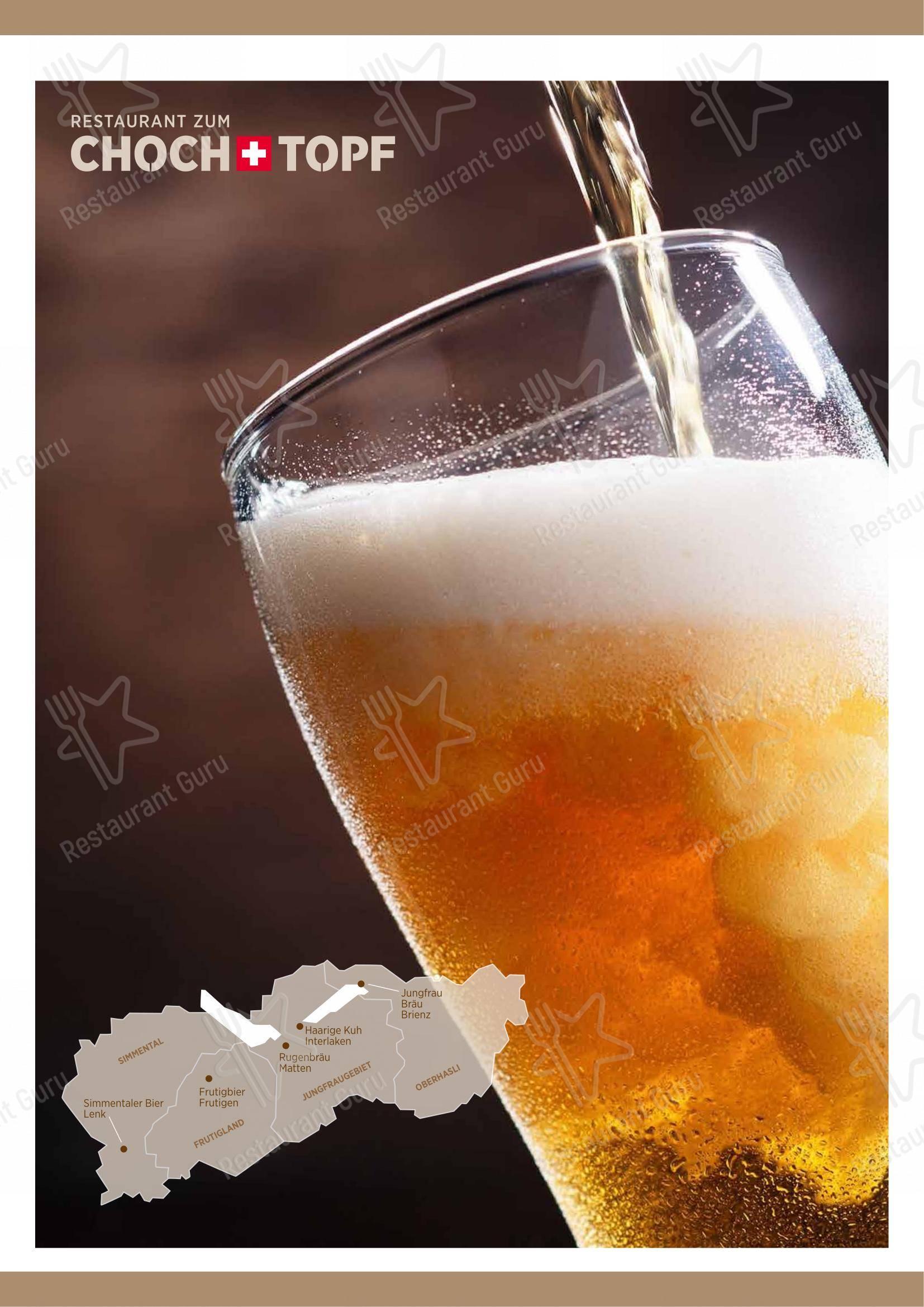 Restaurant zum CHOCHTOPF in Wilderswil - Основное меню