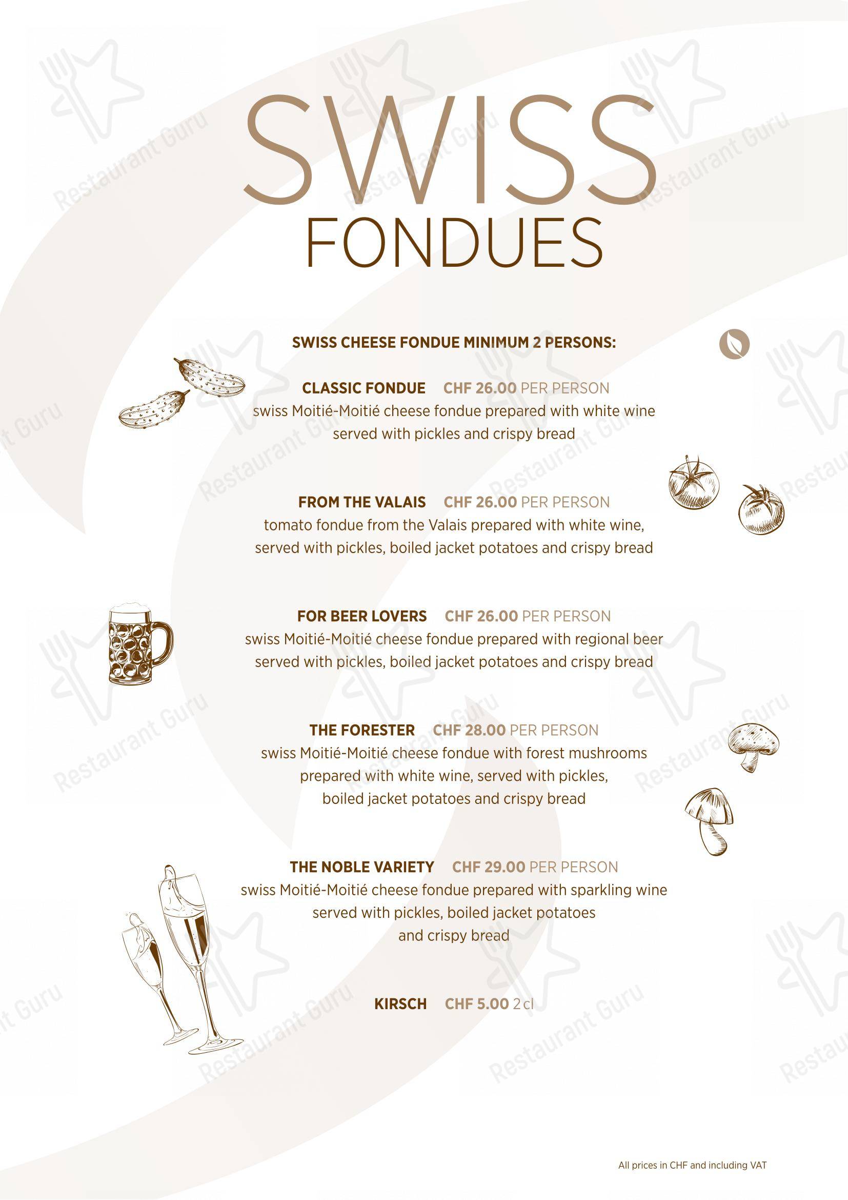 Menu di Restaurant zum CHOCHTOPF - Menu