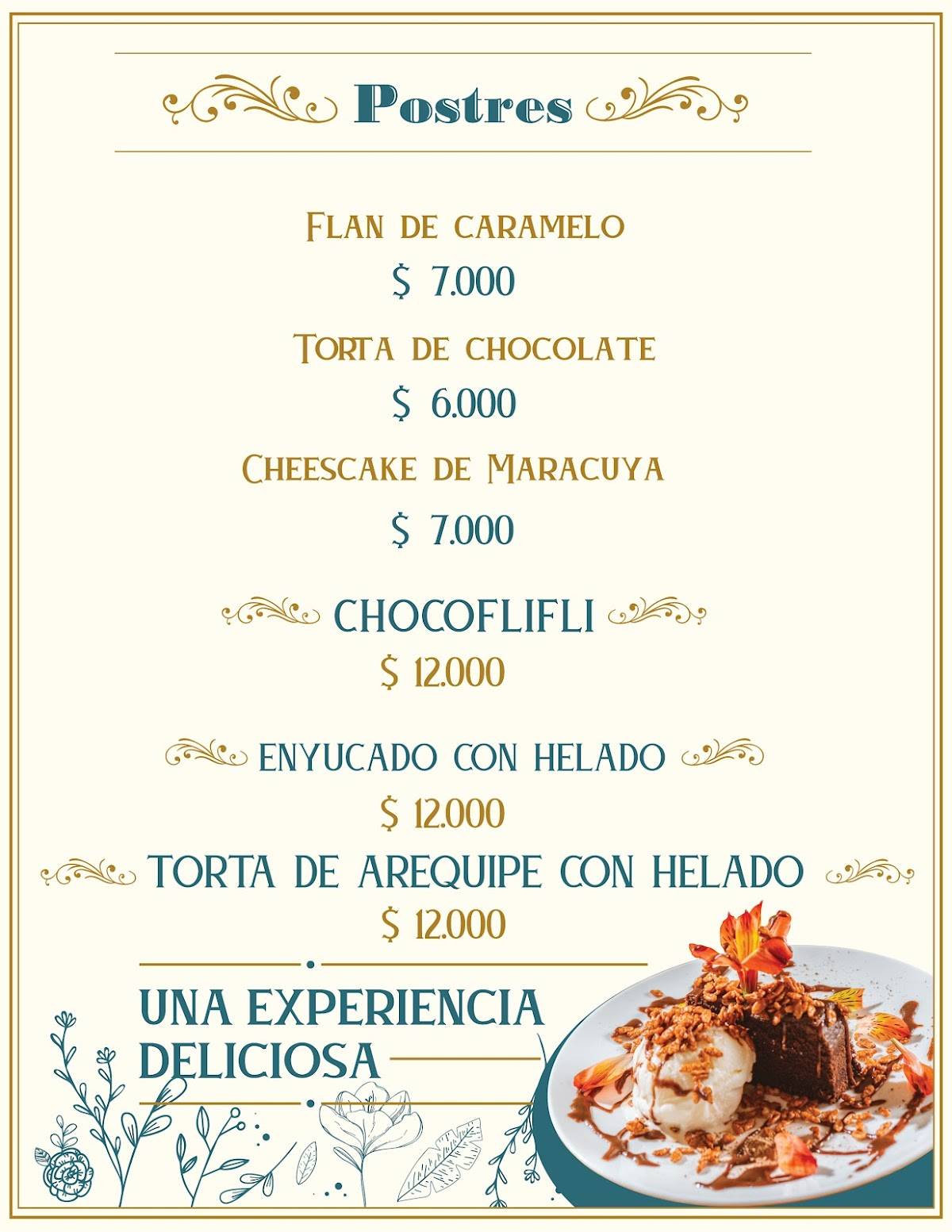 Carta de RestauranteBar San Nicolás, Cartagena
