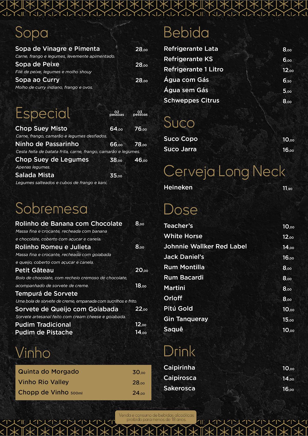 Restaurante China Polo cardápio