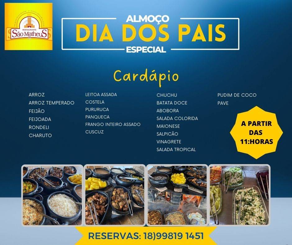 Restaurante e conveniência São Matheus cardápio