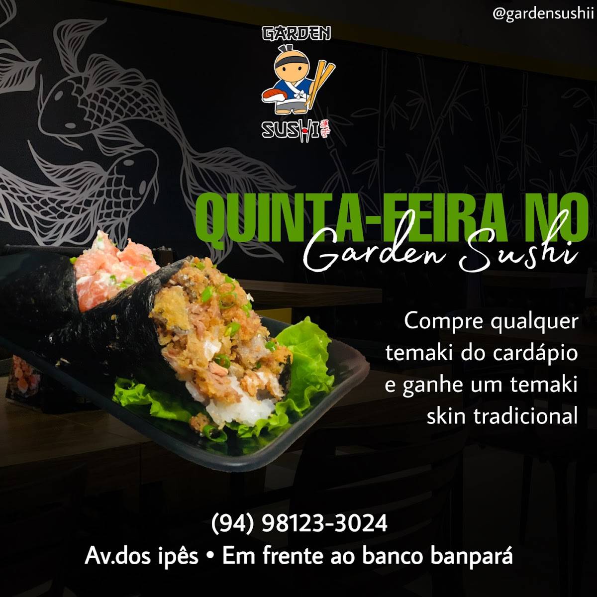 Restaurante Garden Sushi cardápio
