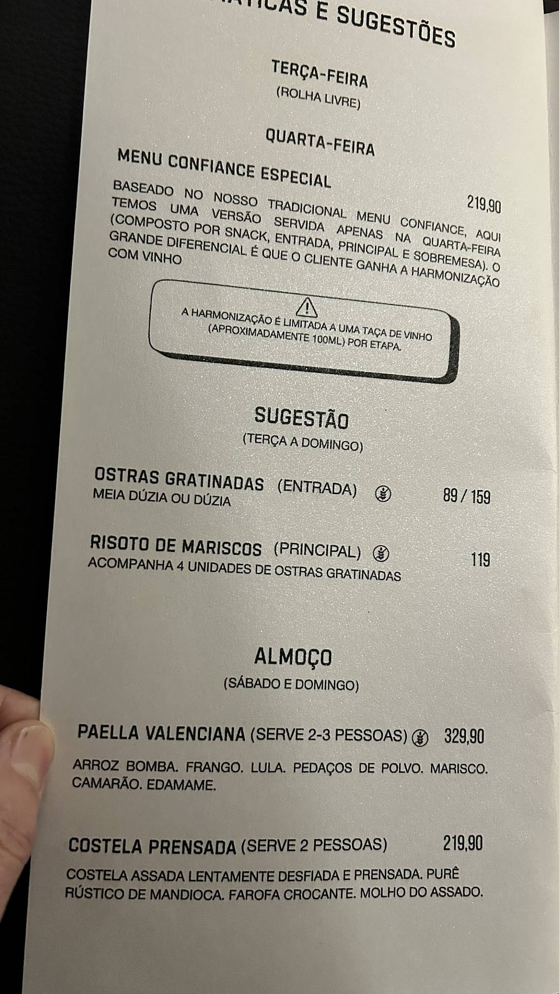 Restaurante Marcondes Cozinha Autoral cardápio