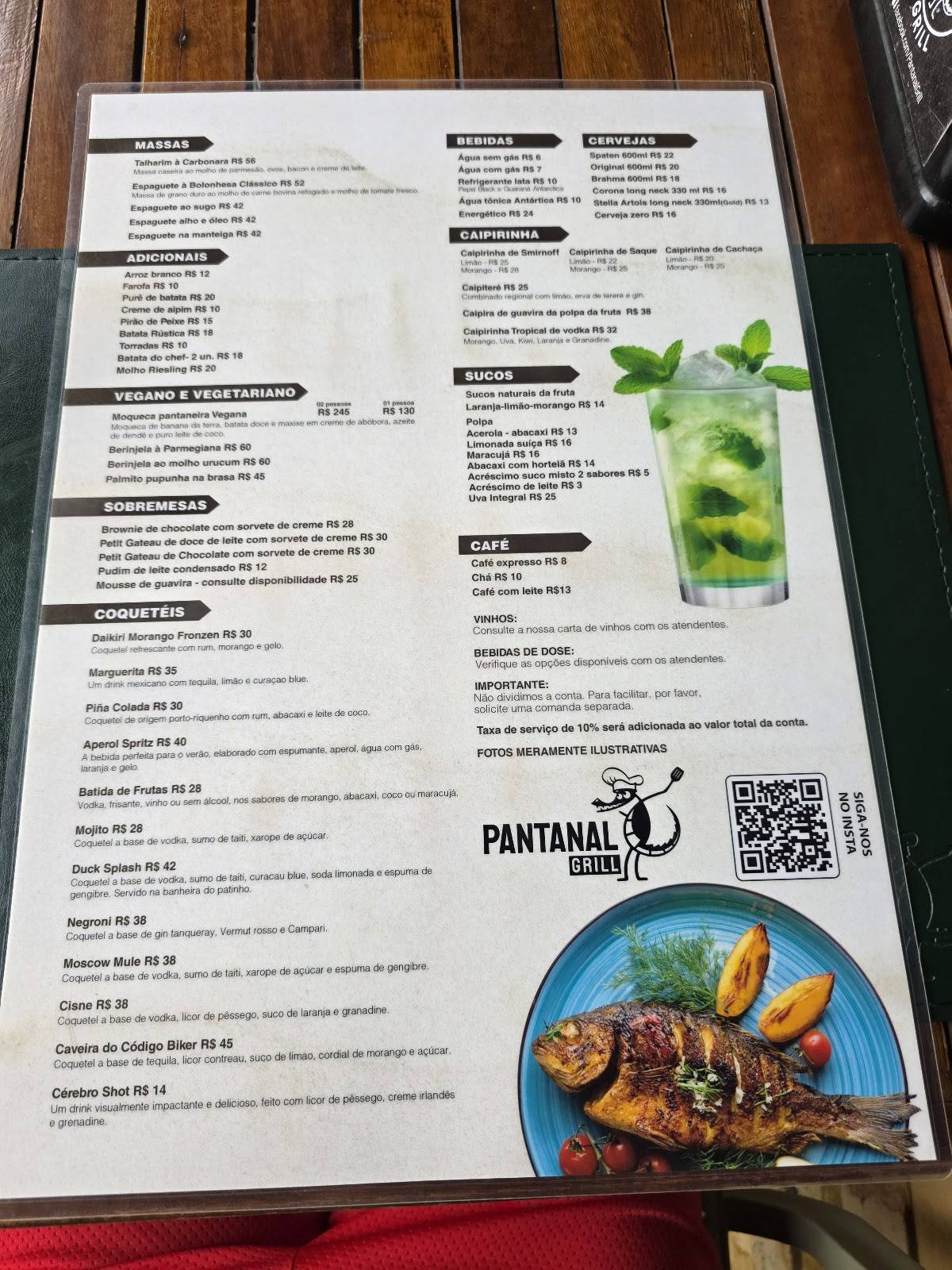 Restaurante Pantanal Grill cardápio