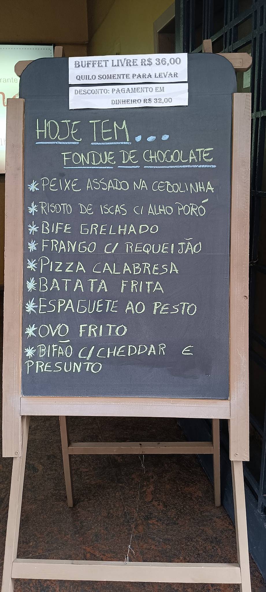 Restaurante Shanda cardápio
