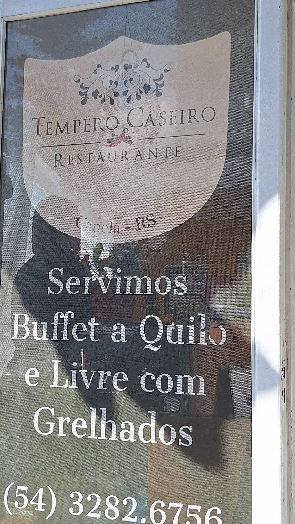 Restaurante Tempero Caseiro cardápio
