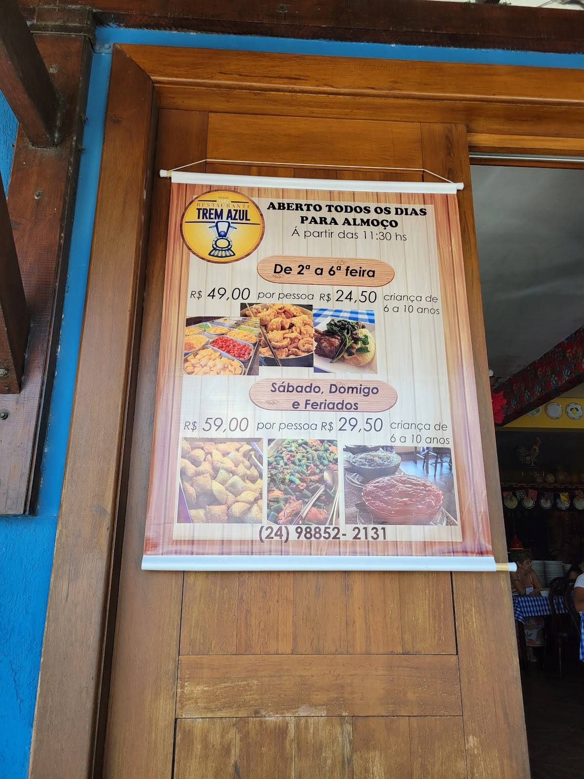 Restaurante Trem Azul cardápio