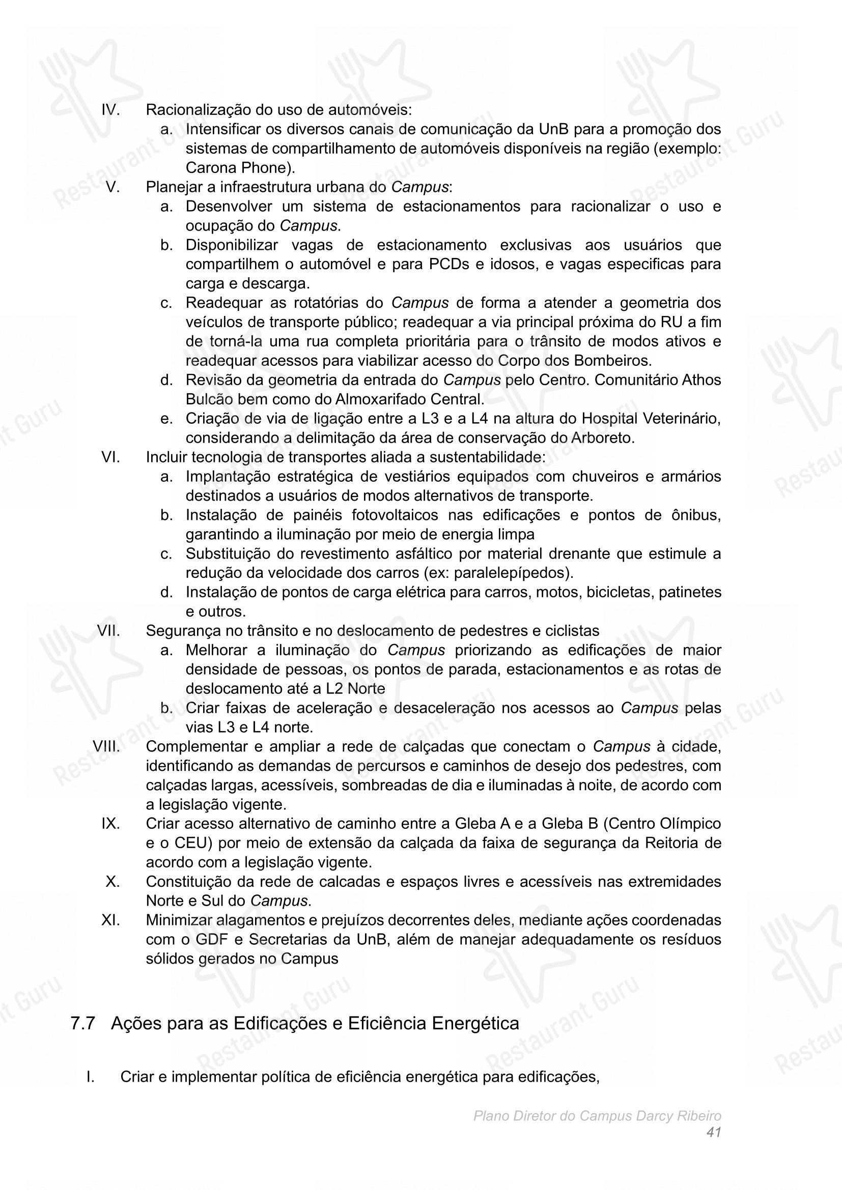 Restaurante Universitário - RU ISM GOMES DE MATTOS em Brasília - Крафт меню