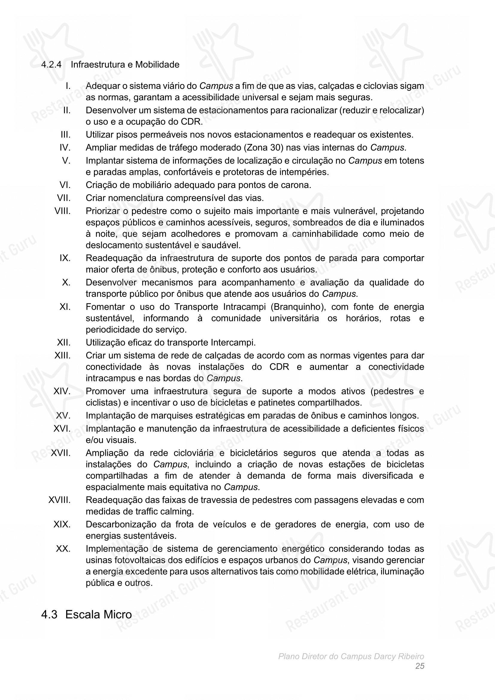 Restaurante Universitário - RU ISM GOMES DE MATTOS em Brasília - Крафт меню