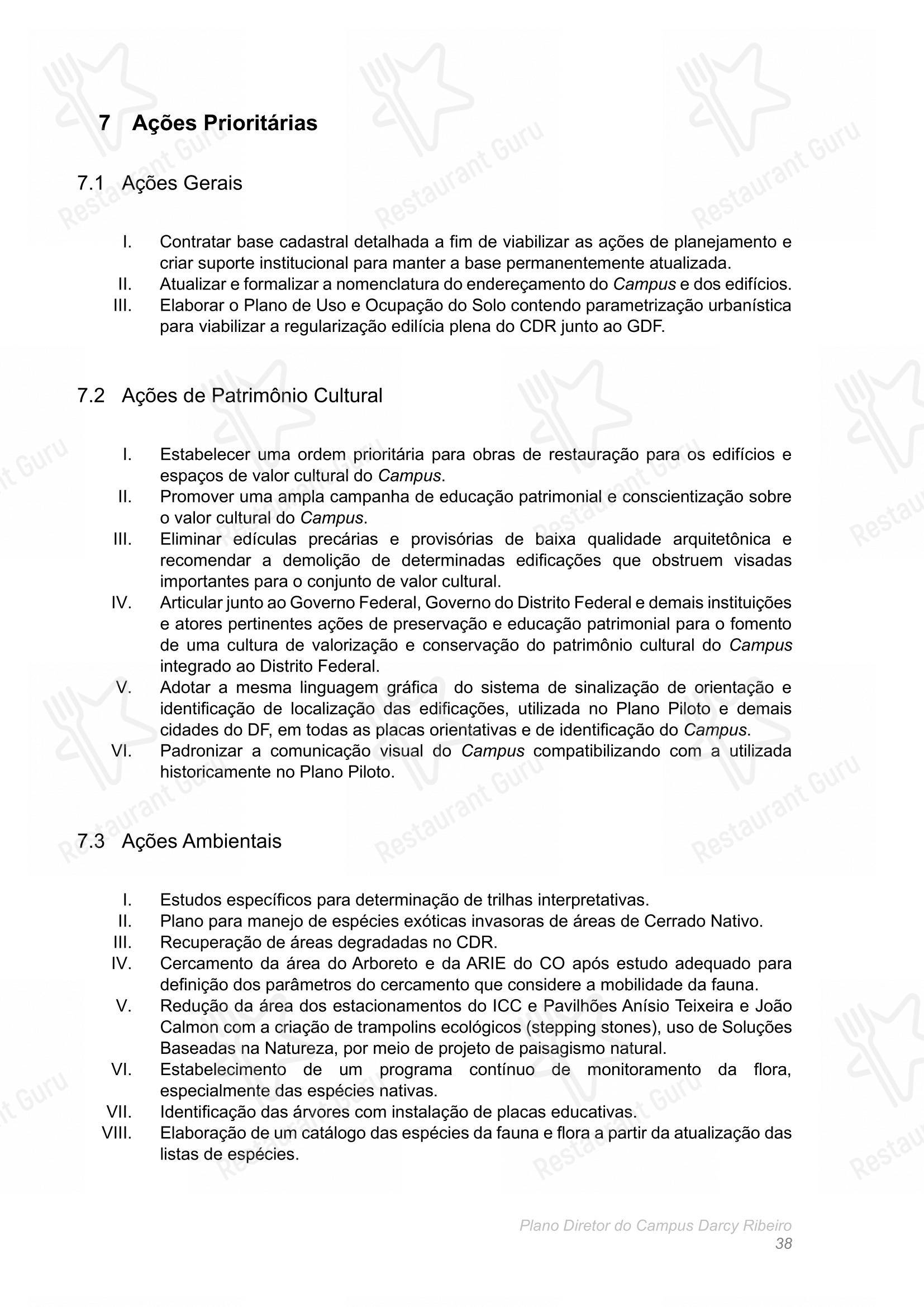 Крафт меню para Restaurante Universitário - RU ISM GOMES DE MATTOS restaurante